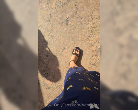 Adorezee Footjob OnlyFans - Walking around in the sun