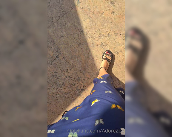 Adorezee Footjob OnlyFans - Walking around in the sun