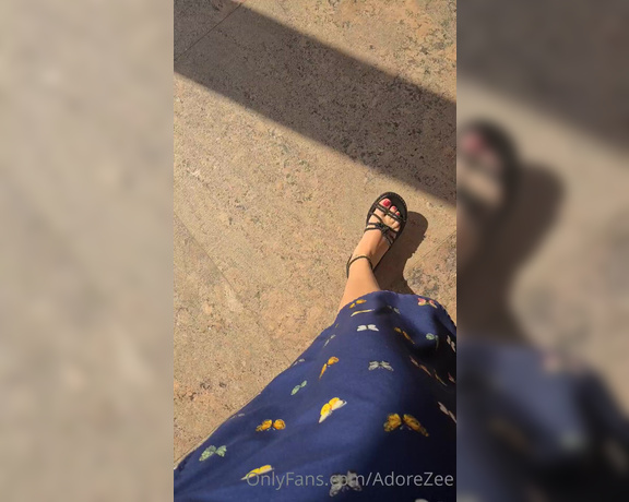 Adorezee Footjob OnlyFans - Walking around in the sun