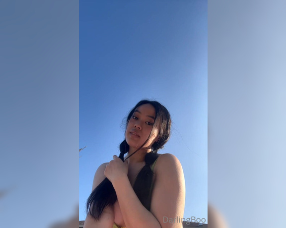 Darling Boo aka Darlingboo OnlyFans - (Two videos) Showing myself off for you in this lime green bikini )…and teasing the hell out of yo 1