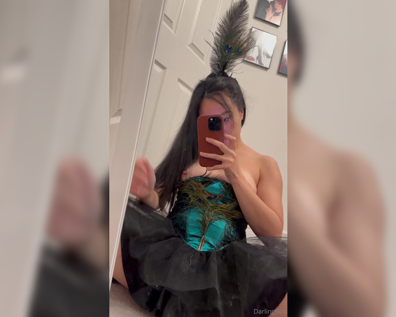Darling Boo aka Darlingboo OnlyFans - Peacock Princess Boo teases you with erotic talking…and accidentally creams for you while she touche