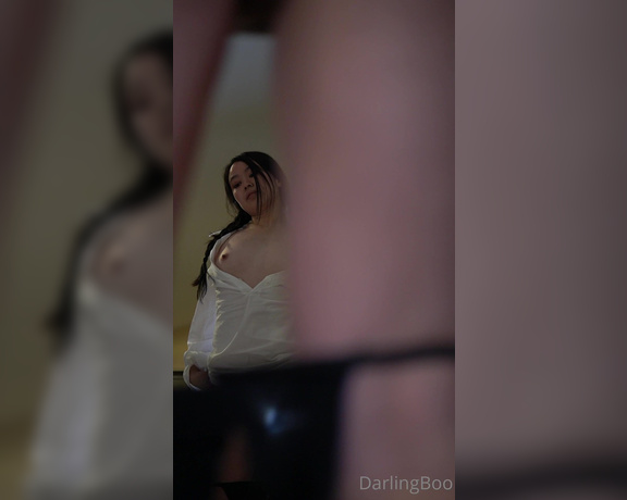 Darling Boo aka Darlingboo OnlyFans - What if you were watching me from underneath my pussy as I vibe in front of the mirror Am I doing