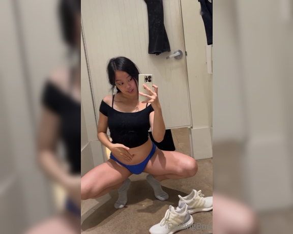 Darling Boo aka Darlingboo OnlyFans - You think cobalt blue is my colour ) Showing the goodies off inside the changing room 10