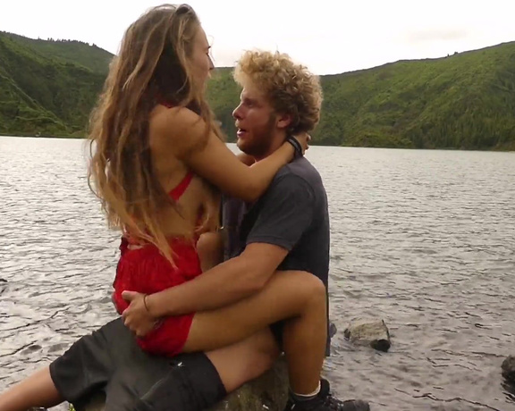 TravellingLovers - Horny couple pleasuring each other and making love passionately at a volcanic crater lake