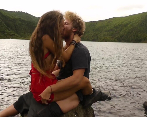TravellingLovers - Horny couple pleasuring each other and making love passionately at a volcanic crater lake