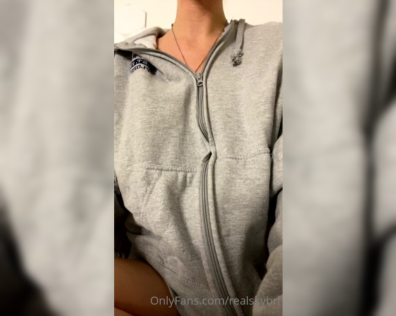 Sky Bri aka Skybri OnlyFans - Because what else would I be hiding under my sweatshirt