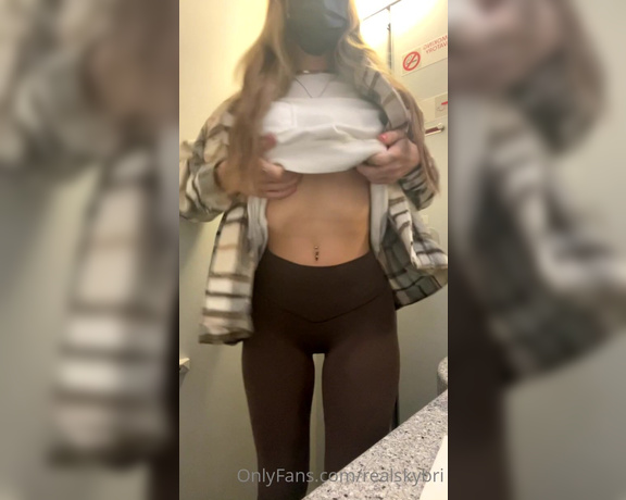 Sky Bri aka Skybri OnlyFans - When there’s a whole line waiting for the bathroom but I’m too busy being a slut for you