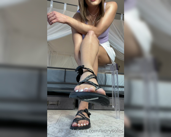 Ivory Soles aka Ivorysoles OnlyFans - My chaco sandals are your favorite pair to jerk off to! Good thing I’m feeling nice and let you stro
