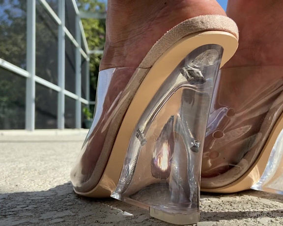 Ivory Soles aka Ivorysoles OnlyFans - See through wedges! Can’t really play with these much but who needs shoe play when you get the tease