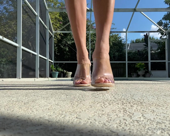 Ivory Soles aka Ivorysoles OnlyFans - See through wedges! Can’t really play with these much but who needs shoe play when you get the tease