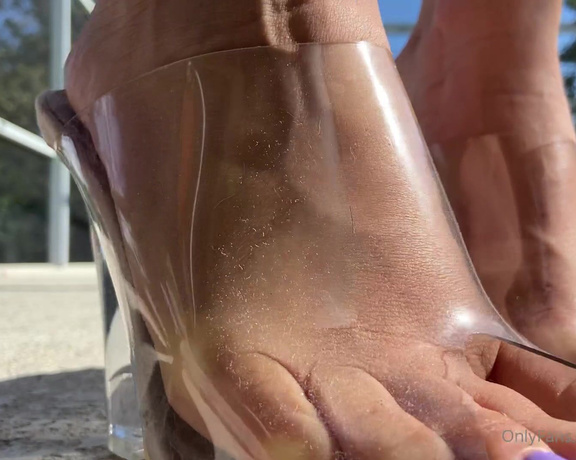 Ivory Soles aka Ivorysoles OnlyFans - See through wedges! Can’t really play with these much but who needs shoe play when you get the tease