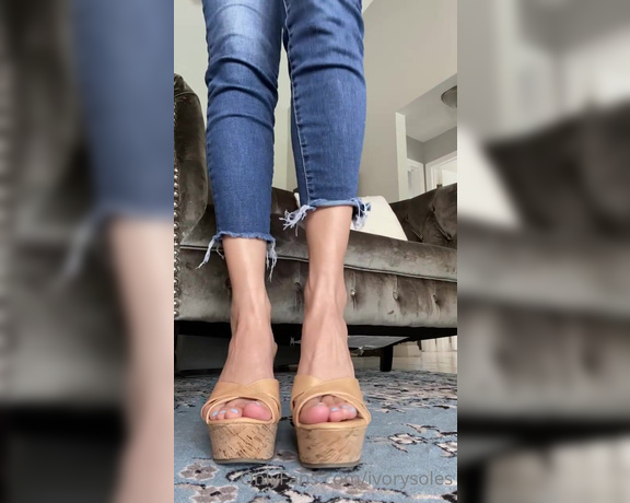 Ivory Soles aka Ivorysoles OnlyFans - Worship My Wedges Clean ) Im about to go out for karaoke in these cute new wedges but they got a li