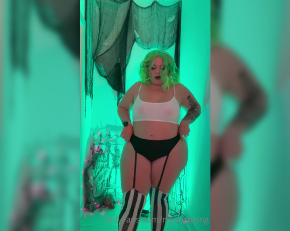 Mysticbeing OnlyFans - Day 4 of 31 days of Halloween! Beetlejuice strip tease! I need you to say beetlejuice 3 times!!!