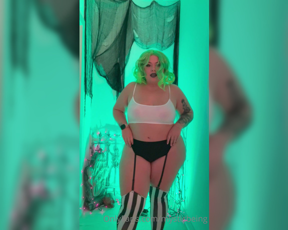 Mysticbeing OnlyFans - Day 4 of 31 days of Halloween! Beetlejuice strip tease! I need you to say beetlejuice 3 times!!!