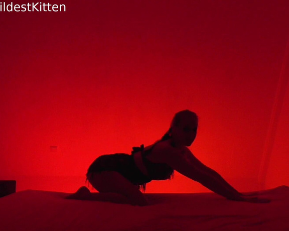 Angela aka Wildestkitten OnlyFans - Solo video Eros I show as a silhouette in this sensual red colored environment While I give a stri