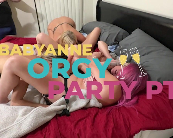 Baby Anne aka Babyanne_lsfl OnlyFans - IN YOUR DMS NOW New Orgy Release Part 2 from my insane Christmas orgy! 47 min long ! with so