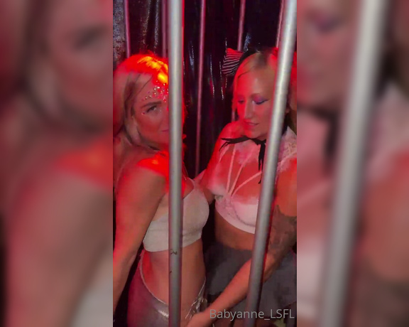 Baby Anne aka Babyanne_lsfl OnlyFans - Had some naughty fun with my girl @wickedolivia at a club the other night What would you do trapped