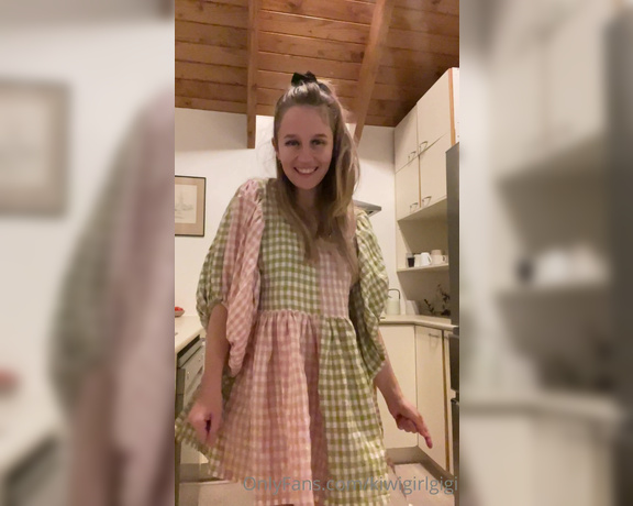 Gigi Miller aka Kiwigirlgigi OnlyFans - Got a pretty, new watermelon dress! And when I do spins you get to see my cute little butt & pussy