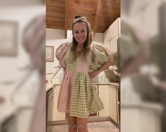 Gigi Miller aka Kiwigirlgigi OnlyFans - Got a pretty, new watermelon dress! And when I do spins you get to see my cute little butt & pussy