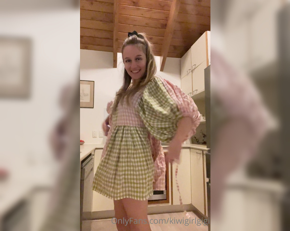 Gigi Miller aka Kiwigirlgigi OnlyFans - Got a pretty, new watermelon dress! And when I do spins you get to see my cute little butt & pussy