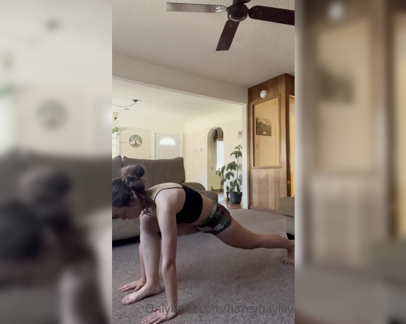 Hayley aka Hazeyhayley OnlyFans - Cum to my morning yoga let me know if you guys would like more content like this! (Also let me
