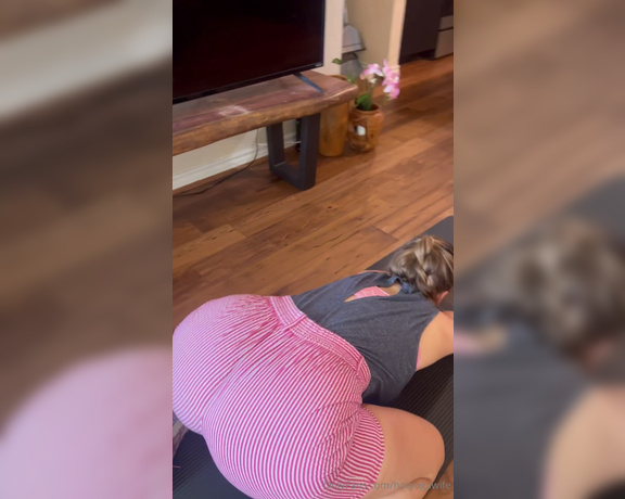 Hotyogawife OnlyFans - My husband started recording me while making breakfast! I was just stretching a little bit, not tryi