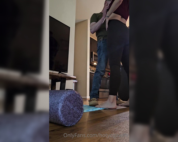 Hotyogawife OnlyFans - I’ll have this full vid out soon! He was very hard and horny in the beginning till he saw my husband