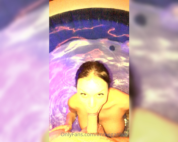 Immeganlive OnlyFans - Sucking a real cock in a hottub! @wcaproductions1