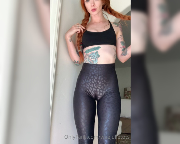 Weejulietots OnlyFans - Leopard print leggings Dont mind me just readjusting my camel toe full length naughty video i