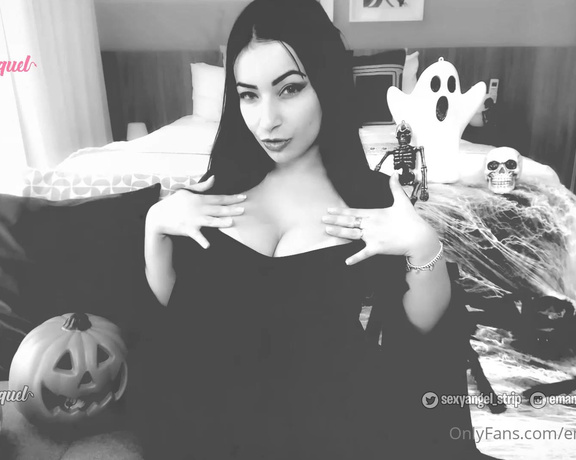 Emanuelly Raquel aka Emanuellyraquel OnlyFans - Morticia Addams cosplay virtual sex