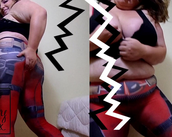 Chelly Koxxx Maximum Effort Fitting Deadpool Leggings