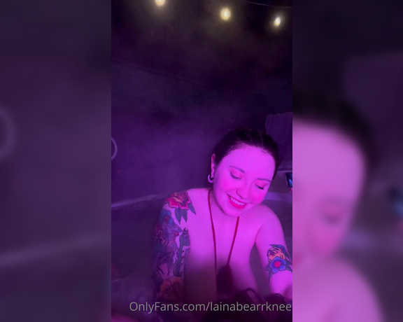 Lainabearrknee OnlyFans - HOT AS FUCK, BEHIND THE SCENES HOT TUB MAKE OUT!!! if you want to see the full video it is dropping