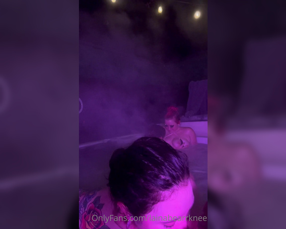 Lainabearrknee OnlyFans - HOT AS FUCK, BEHIND THE SCENES HOT TUB MAKE OUT!!! if you want to see the full video it is dropping