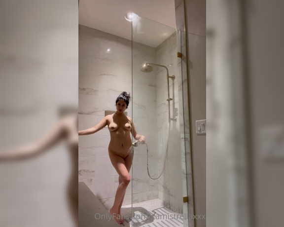 Cami Strella aka Camistrella OnlyFans - Finally releasing this STEAMY shower video from my solo weekend trip! Just wait til I take the handl