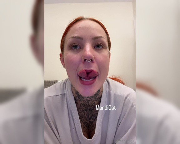 Mandicat OnlyFans - Practicing with my new tongue still have to concentrate super hard to use it separately but progre