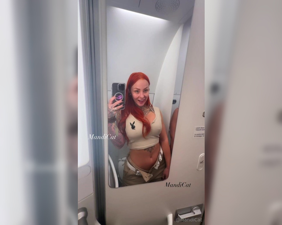 Mandicat OnlyFans - Long flights means… private single stall bathroom