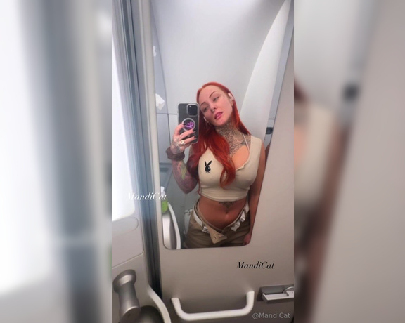 Mandicat OnlyFans - Long flights means… private single stall bathroom