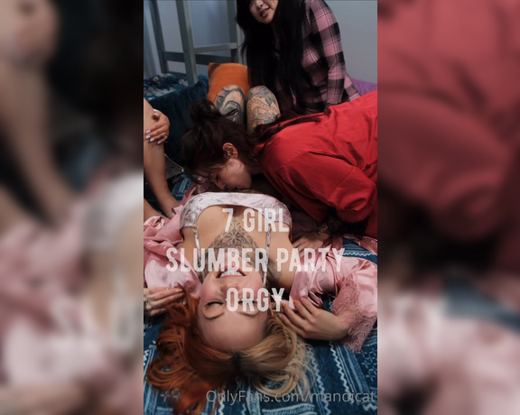 Mandicat OnlyFans - SLUMBER PARTY ORGY My best friends and I are having a slumber party when one of the girls brings out