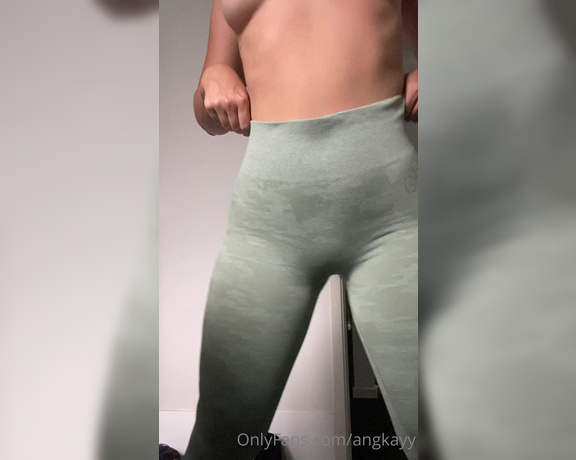 Ange aka Yourgirlange OnlyFans - Little strip after gym just for you babydon’t mind my pants falling apartthe booty must be just