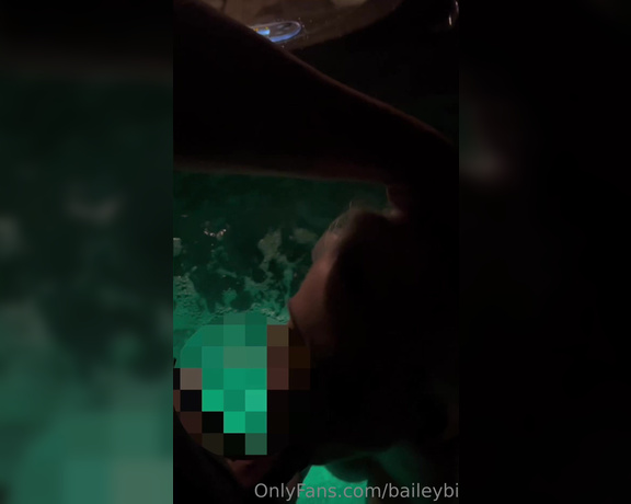 Bailey Johnson aka Baileybi OnlyFans - Of course sometimes you just have to suck one in the hot tub!!! They neighbors did come home and we