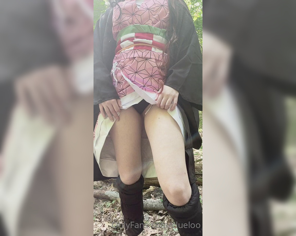 Clueloo OnlyFans - Demon style stripping in the forest for you