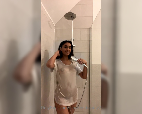 Kayla Kapoor aka Innocentbeauty2000 OnlyFans - Love how my nipples peek through a wet white shirt 1