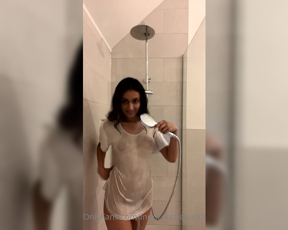 Kayla Kapoor aka Innocentbeauty2000 OnlyFans - Love how my nipples peek through a wet white shirt 1
