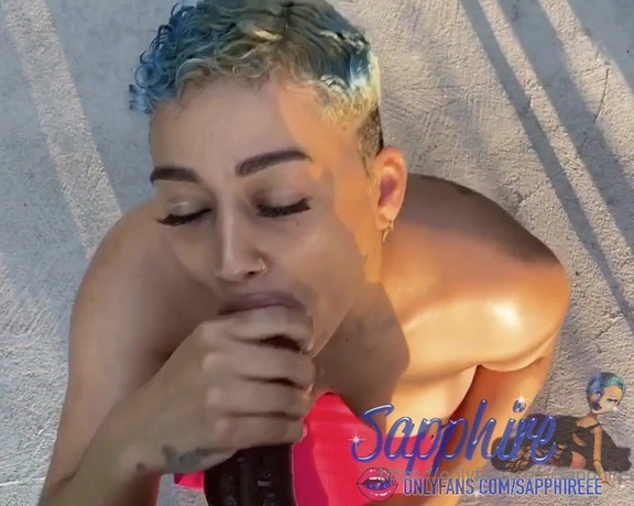 MsSapphire aka Sapphireee OnlyFans - First of many BJs I gave @slyis220 I lost count! I really love sucking dick We have plenty Bj