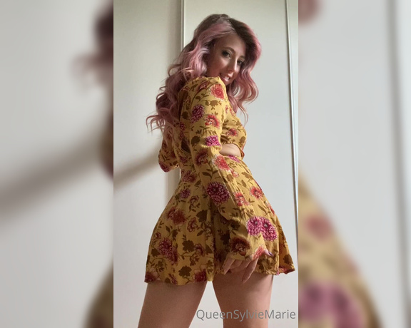 Queensylviemarie OnlyFans - Do you like my dress with no underwear Or should I just take it off completely