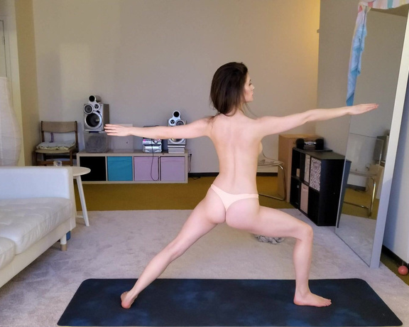 Violet Foxy aka Violetfoxy OnlyFans - Topless Yoga lunges and balancing in only a thong! Topless Yoga Session Pt 2 Admire Violets f