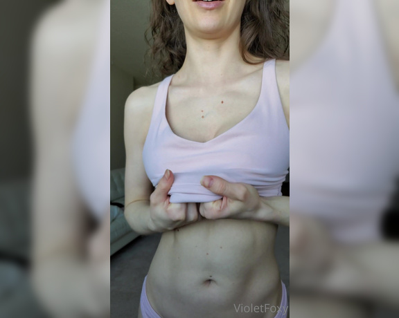 Violet Foxy aka Violetfoxy OnlyFans - Sports bra titty Tease! Do you deserve to see Tease style 1