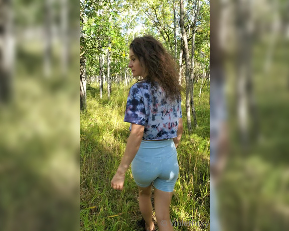 Violet Foxy aka Violetfoxy OnlyFans - Forest hike flashes