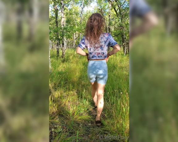 Violet Foxy aka Violetfoxy OnlyFans - Forest hike flashes