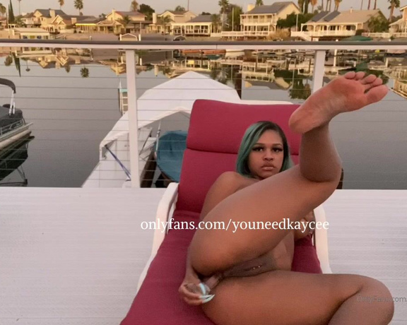 Youneedkaycee OnlyFans - Stretching out my asshole on the deck
